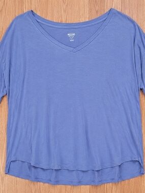 Mossimo Supply Co. Periwinkle V-Neck Short Sleeve Top